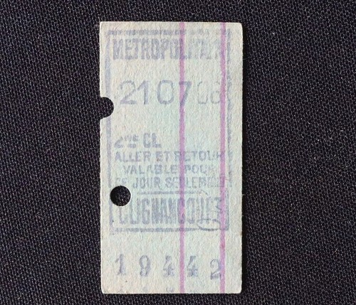 Ancien ticket paris métro - ancien,