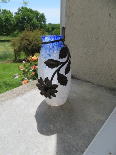 Muluty vase verre moucheté - vase,