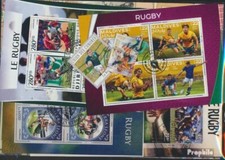Motives Timbres 25 différents rugby timbres