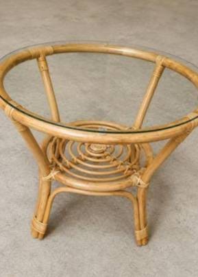Table basse ronde vintage - , en