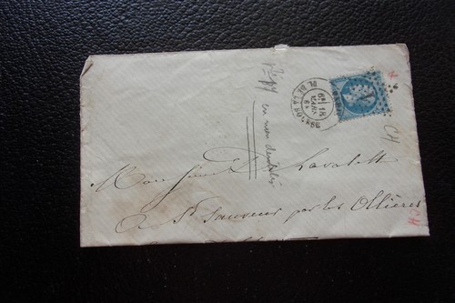France enveloppe 1868 - france,