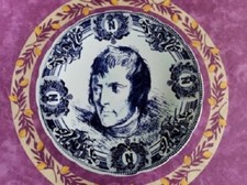 Plat ancien Assiette Murale Boch Frères Keramis Belgique 40cm Napoléon Bonaparte