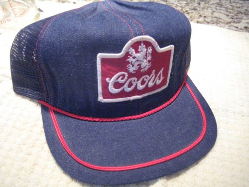 Vintage coors beer denim blue - denim,