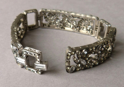 Bracelet ancien argent massif