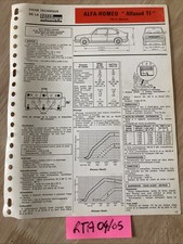 Fiche technique automobile Alfa Roméo Alfasud Ti 105Cv édition 1987 RTA