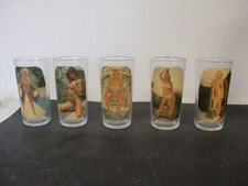 5 Verres pin up, 70's