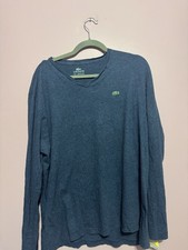 T-shirt Lacoste bleu manches longues taille XXXL en très bon état 