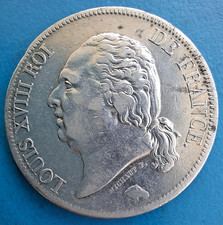 Louis XVIII , écu de 5 francs