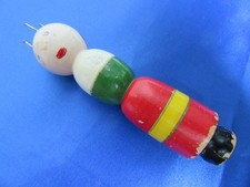 Ancien tricotin bois peint - bois,