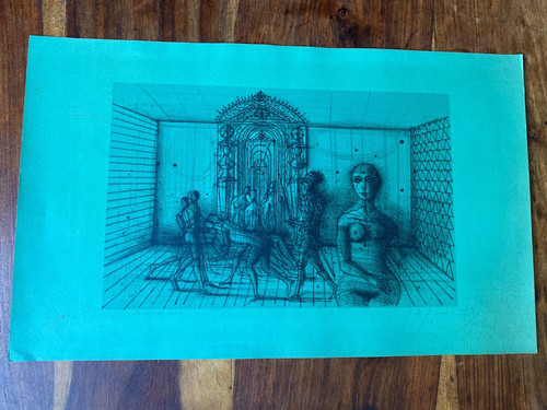 Lithographie carzou signe - lithographie, a