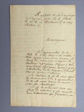 MARINE 1824 rapport de la campagne à CAYENNE faite par la gabare LA BRETONNE