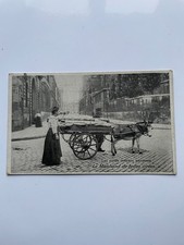 CPA les Petits Métiers De Paris marchande de toiles cirees attelage ane