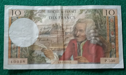 Billet francs voltaire - billet, 10