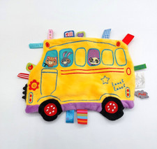 Doudou plat bus jaune LABEL