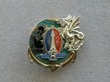 MATERIEL 2 EME REGT DU MATERIEL 1 ERE COMPAGNIE TRANSLUCIDE PLAQUE ARGENT*