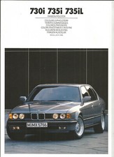 BMW E32 - SERIE 7 - NUANCIER TEINTES - 1988 / catalogue brochure dépliant