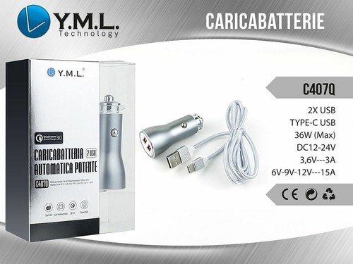 Chargeur voiture 2 ports - 2,