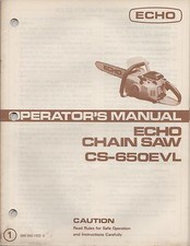 ECHO CHAIN SAW OPERATOR"S