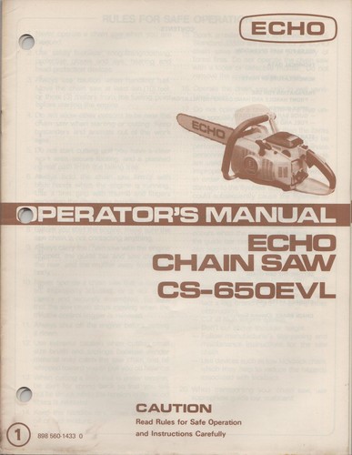 Echo chain saw operator - echo,