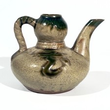 Bouteille gourde à saké en grès Japonais  Art populaire asiatique 2