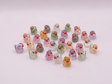 Lot de 5 canards miniatures multicolores en plastique jeu jouet bain