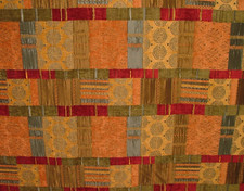 Marocain patchwork ocre brun - ocre,
