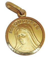 Medjugorje Notre Dame Vierge Marie Charm 925 Sterling Silver Pendentif Medal ...