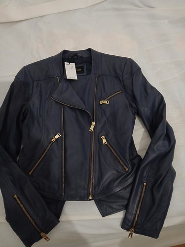 Blouson cuir femme bleu - , guess