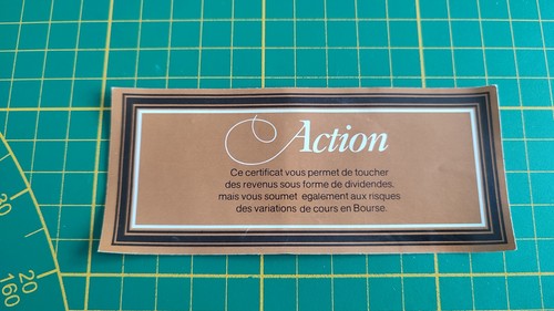 Billet action seul pièce - , jeu