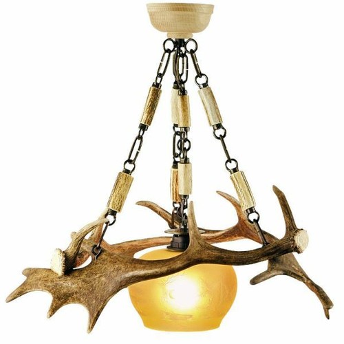Lustre avec vrai - de, daim
