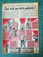 515 PUBLICITE ANCIENNE 1950 34x25cm Musculation hommes femmes dos Gillette 500