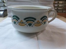 trés Ancien pot de chambre en faience de GIVORS art déco vert orange