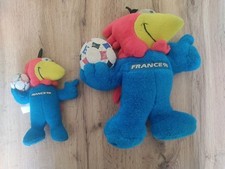 Lot 2 peluches / Mascotte / Footix / 1998 / Coupe Du Monde 98