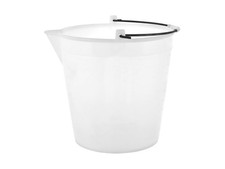 Seau Avec Bec Poignée En Fer 15 Litres Blanc Giganplast