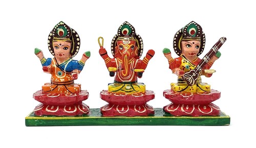 Laque bois peint - laque, ganesh