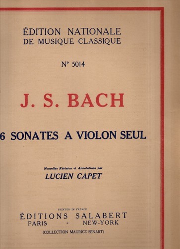 Partition bach six - partition,