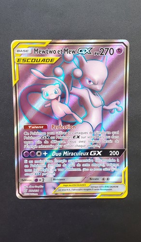 Carte pokémon mewtwo mew - carte, gx