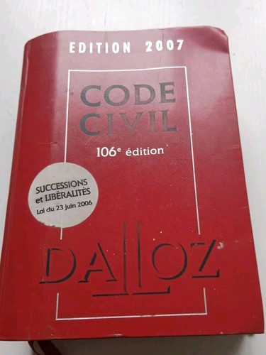 Code civil edition 2007 106 - civil,