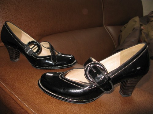 Escarpins vernis noirs clarks - escarpins,