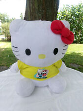 Grande Peluche Hello Kitty Sanrio assis environ 45cm t-shirt Jaune