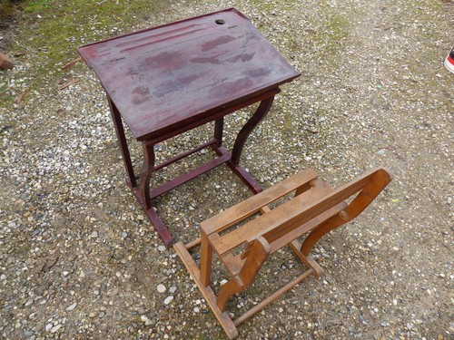 Ancien petit bureau écolier - petit, d'écolier