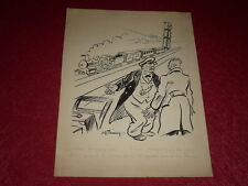 [DESSIN PRESSE BD] M.THIERRY DESSIN ORIGINAL Pub Dragées FORSEX (Viagra) Train