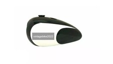 RÉSERVOIR D'ESSENCE TRIUMPH T140 PEINT EN NOIR ET BLANC AVEC...