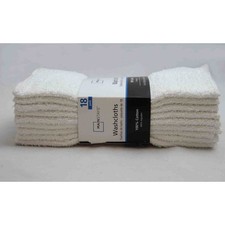 Washcloth Bundle, White 18 pack