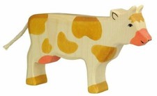 FIGURINE EN BOIS VACHE