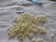 lot de 500 perle de Briare ancienne couleur tilleul ronde 5 mm