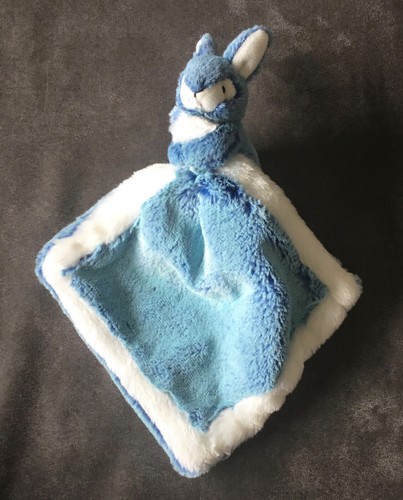 Doudou lapin bleu blanc - doudou,