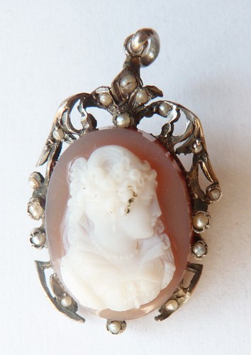 Pendentif broche argent - , +