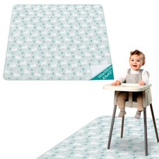 Tapis pour chaise haute bébé - Housse protection du sol 110 x 110 cm