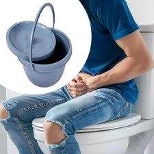 Pot de chambre avec couvercle, récipient de toilette facile à nettoyer pour